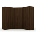 3-Piece Corner Wardrobe with 4 Drawers - Wood and Metal