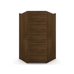 3-Piece Corner Wardrobe with 4 Drawers - Wood and Metal