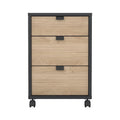 3-Drawer Mobile Cabinet with Wheels - Engineered Wood