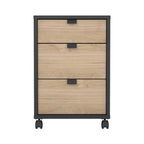 3-Drawer Mobile Cabinet with Wheels - Engineered Wood