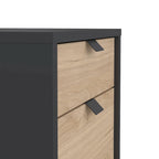 3-Drawer Mobile Cabinet with Wheels - Engineered Wood