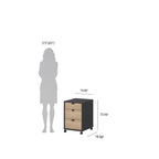 3-Drawer Mobile Cabinet with Wheels - Engineered Wood