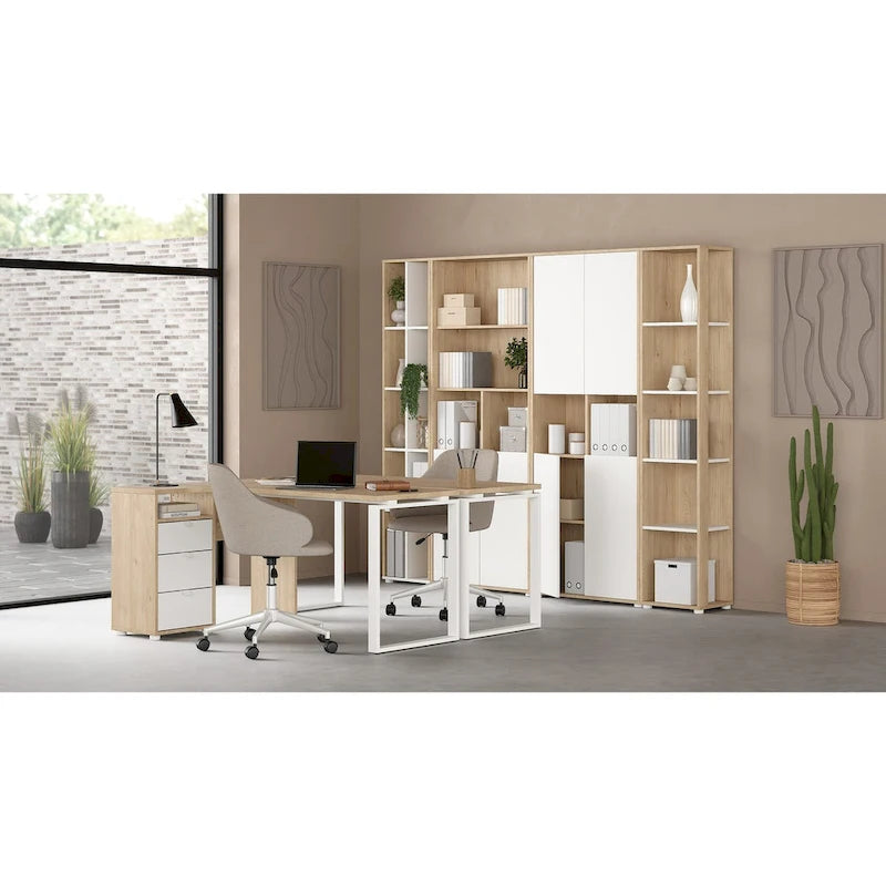 3-Drawer Mobile Cabinet with Wheels - Engineered Wood