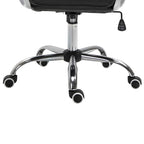 Faux Leather Office Chair with Tufted Backrest and Swivel Wheels