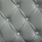 Faux Leather Office Chair with Tufted Backrest and Swivel Wheels