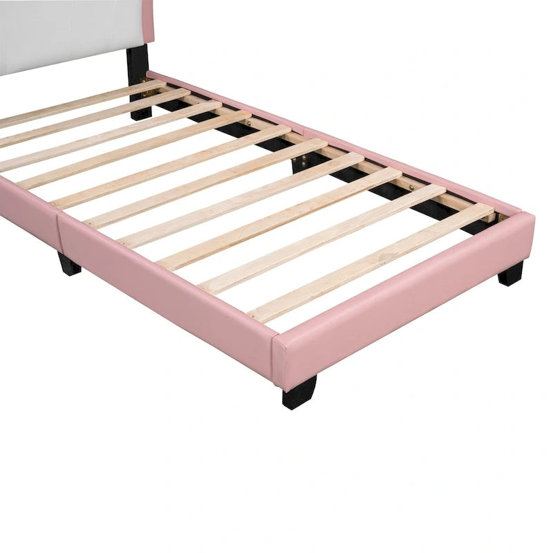 Upholestered Princess Bed With Crown Headboard