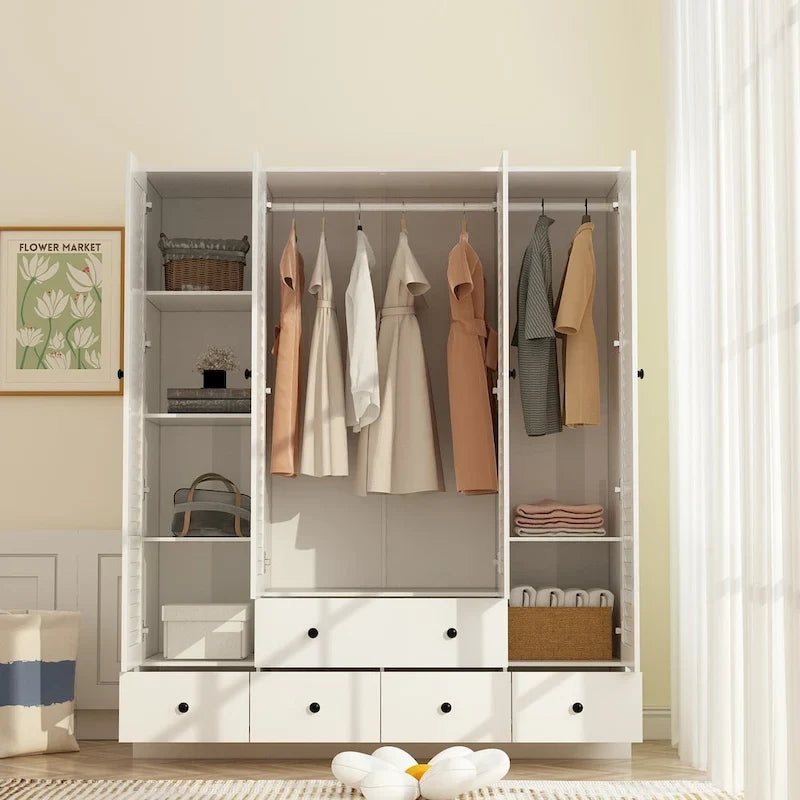Bedroom Armoire Closet Armoire Wardrobe Closet Clothing Rod Drawer