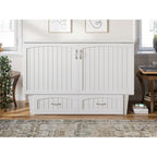 Sydney Queen Solid Wood Murphy Bed Chest with Mattress