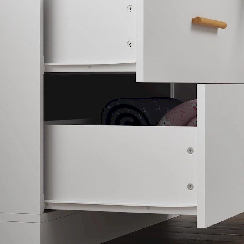 4 Doors Wardrobe Armoire Closet 63 W Bedroom Clothes Storage Cabinet