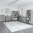 Fairview 60W Desk with Hutch, and Storage Set by Bush Furniture