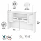 Fairview 60W Desk with Hutch, and Storage Set by Bush Furniture
