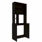 FM Furniture Sawgrass Writing Computer Desk with 5 Open Shelves and Hutch