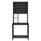 FM Furniture Sawgrass Writing Computer Desk with 5 Open Shelves and Hutch