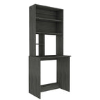 FM Furniture Sawgrass Writing Computer Desk with 5 Open Shelves and Hutch