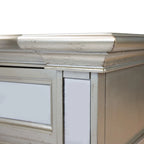 Table de chevet à 2 tiroirs en bois argenté Eaen Glam de Furniture of America