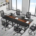 Table de conférence de 2 m (6,5 pi), rectangulaire, 78,74 po L x 39,2 po l x 29,52 po H, 2 pièces séparées - 78,74 po L x 39,2 po l x 29,52 po H