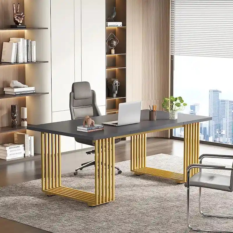 70.9 Modern Home Office Desk, Computer Executive Desk
