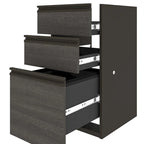 Bestar Prestige Plus L-shaped Workstation Desk with Hutch