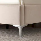 Morden Fort King Size Velvet Upholstered Platform Bed Frame with 6 inches Metal Legs