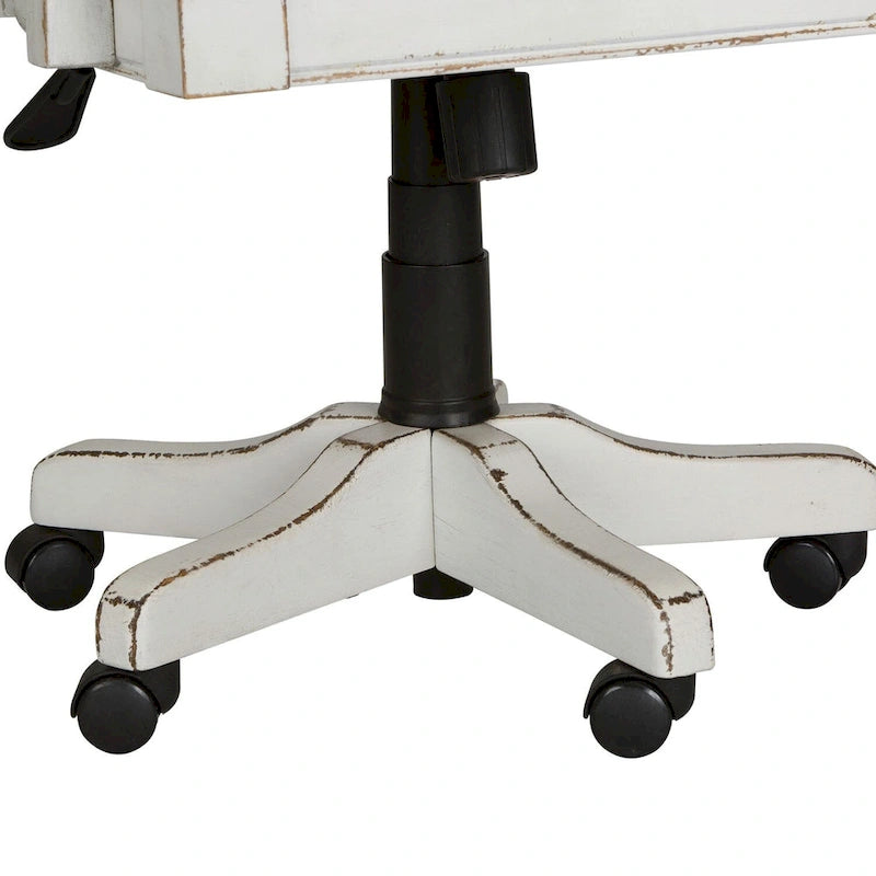 Magnolia Manor Antique White Weathered Bark Jr Executive Desk Chair