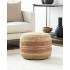 Pouf rayé Livabliss Mallows Farmhouse