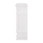 SEI Furniture Occom Electric Fireplace with Faux Marble Mantel with Media Storage