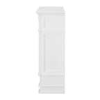 SEI Furniture Occom Electric Fireplace with Faux Marble Mantel with Media Storage