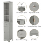72 Bathroom Tall Cabinet with Drawer and 5 Adjustable Shelves