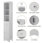 72 Bathroom Tall Cabinet with Drawer and 5 Adjustable Shelves