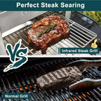 GASPRO Multi-Tasking Propane Infrared Steak Grill, XL Steakhouse & Cast-Iron Griddle 2-in-1 Outdoor Cooking Master | 125 in Extra Large Cooking Area