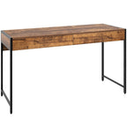 Writing Desk with 2 Drawers - Engineered Wood and Steel - 44 Inch