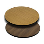 Dessus de table rond de 36 po avec dessus laminé réversible