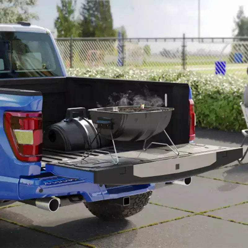 Barbecue au charbon de bois Americana Grills Keg A Que, barbecue extérieur portable avec couvercle et cuve durables recouverts de poudre, surface de cuisson de 186 pouces carrés, noir