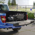 Barbecue au charbon de bois Americana Grills Keg A Que, barbecue extérieur portable avec couvercle et cuve durables recouverts de poudre, surface de cuisson de 186 pouces carrés, noir