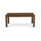 East West Furniture Ensemble de salle à manger – Une table de cuisine en bois et 4 chaises de salle à manger en tissu de lin Doeskin, Naturel (Options de pièces)