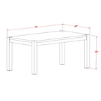 East West Furniture Ensemble de salle à manger – Une table de cuisine en bois et 4 chaises de salle à manger en tissu de lin Doeskin, Naturel (Options de pièces)