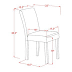 East West Furniture Ensemble de salle à manger – Une table de cuisine en bois et 4 chaises de salle à manger en tissu de lin Doeskin, Naturel (Options de pièces)