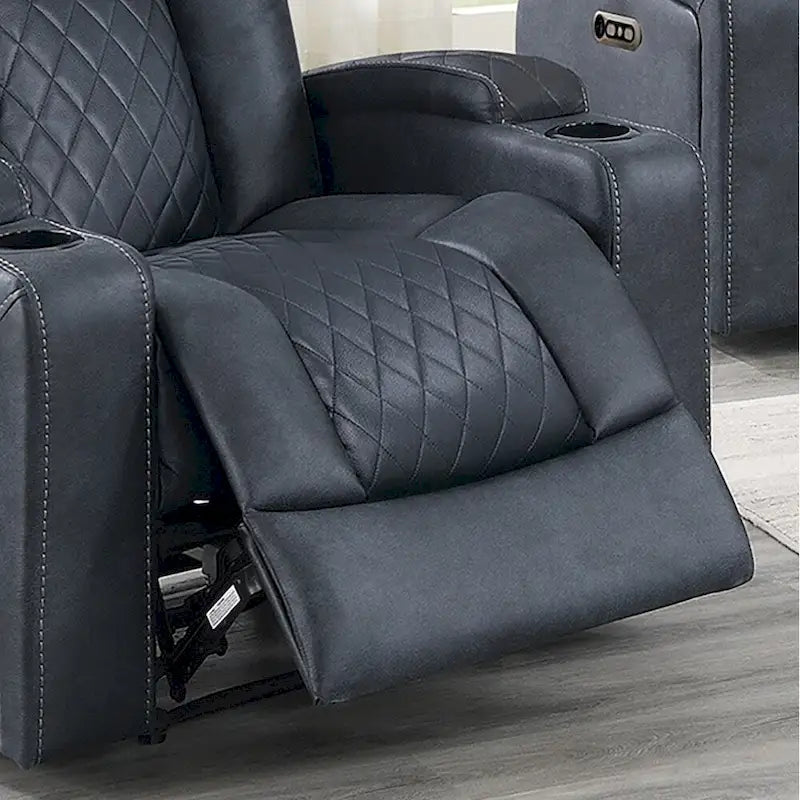 Power Recliner with Cup Holders and USB Charger - Single Seat