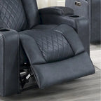 Power Recliner with Cup Holders and USB Charger - Single Seat