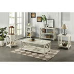 Jamestown Antique White Wood Coffee Table