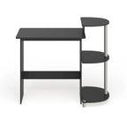Porch & Den Baruch Compact Modern Wood Computer Desk with Shelves