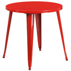 30-inch Round Metal Indoor-Outdoor Table Set