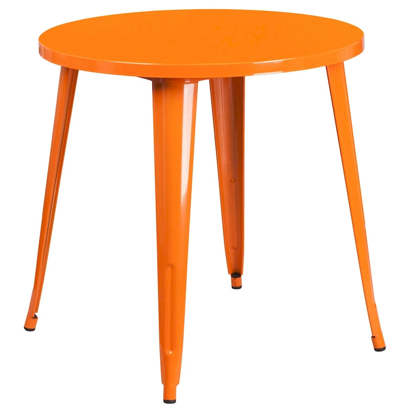 30-inch Round Metal Indoor-Outdoor Table Set
