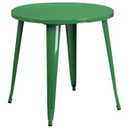 30-inch Round Metal Indoor-Outdoor Table Set