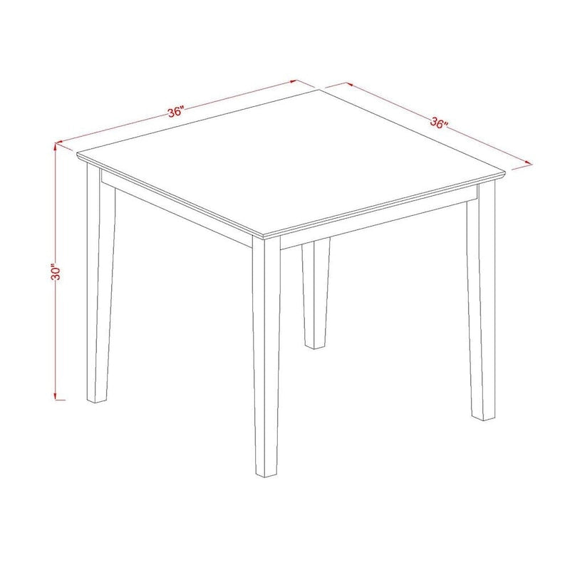 East West Furniture Kitchen Table Set- a Dining Room Table and Kitchen Chairs