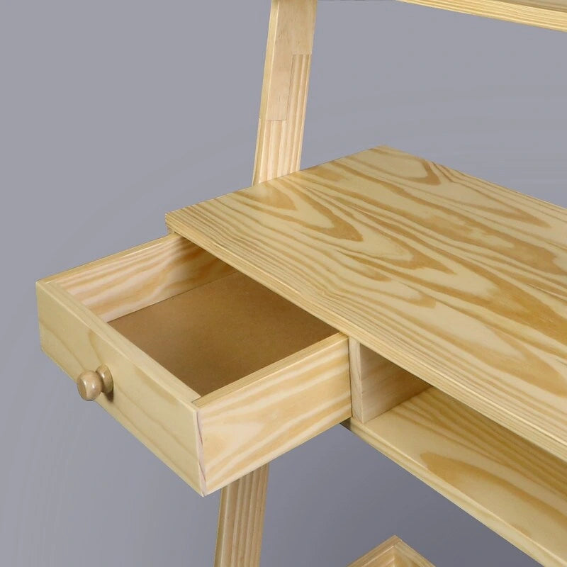 Freestanding Ladder Desk with Drawer with Solid American Hardwood