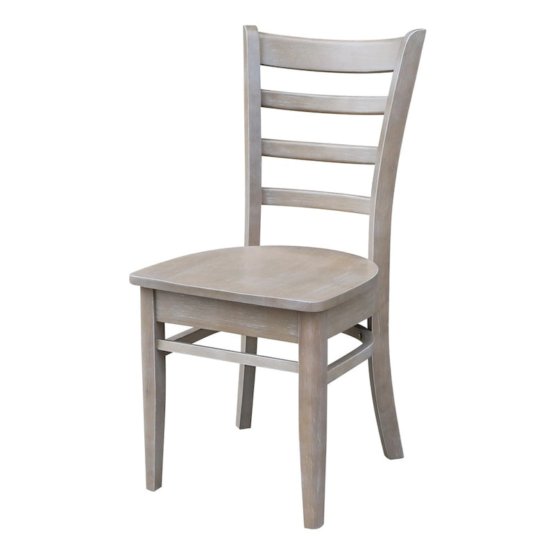 Small Dual Drop Leaf Table with Two Chairs, Washed Gray Taupe