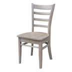 Small Dual Drop Leaf Table with Two Chairs, Washed Gray Taupe