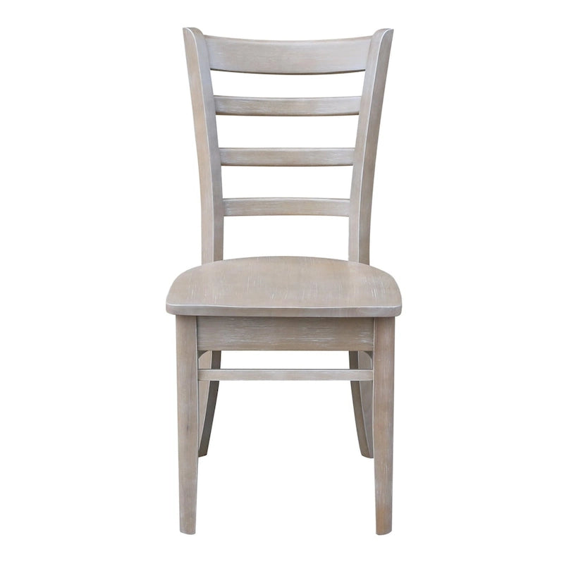 Small Dual Drop Leaf Table with Two Chairs, Washed Gray Taupe