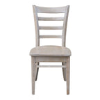 Small Dual Drop Leaf Table with Two Chairs, Washed Gray Taupe
